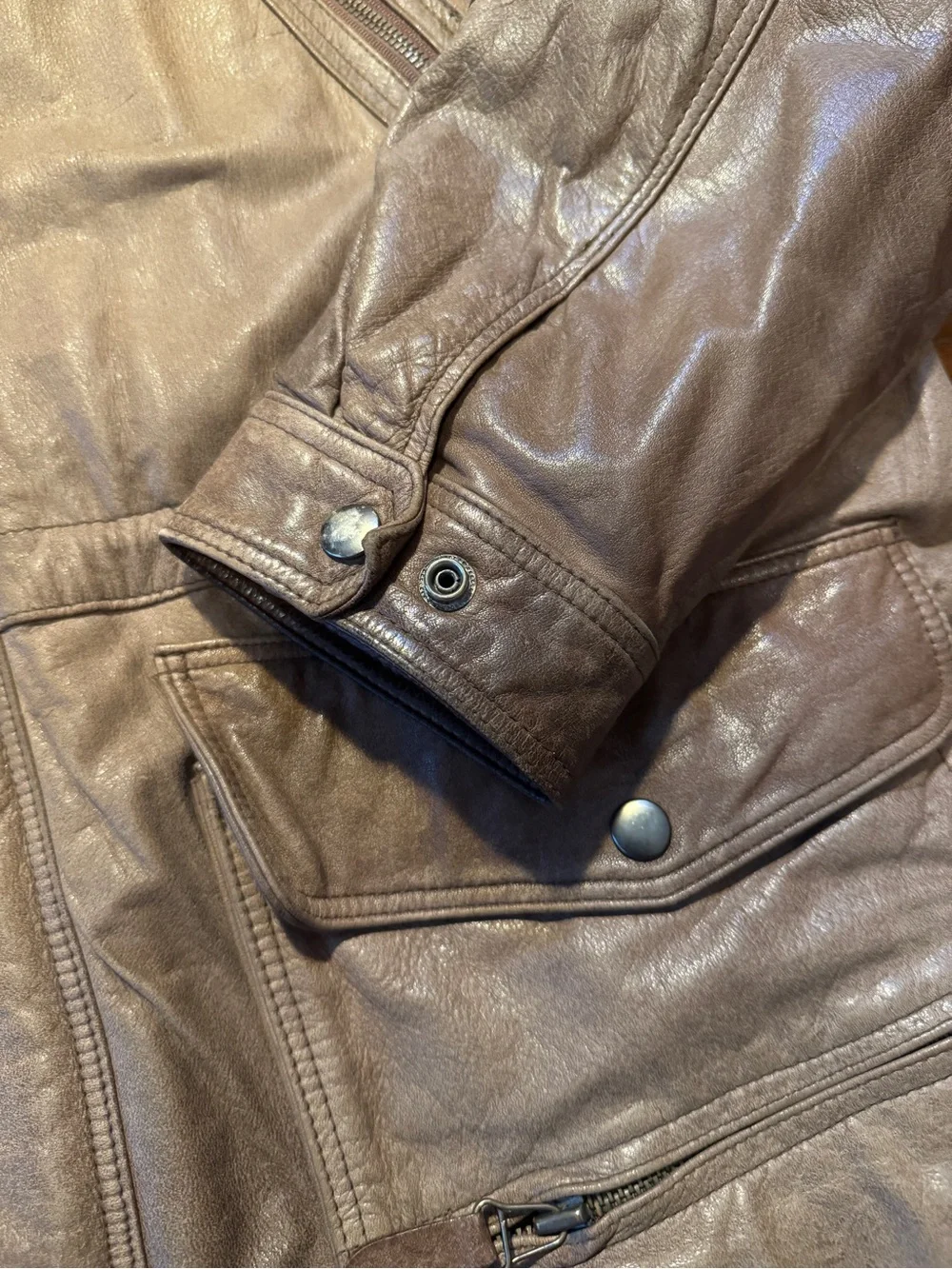 Levi's Brown Leather Military Field Jacket